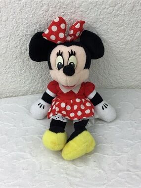 Minnie Mouse Polka Dot Plush Toy - Red & Yellow
